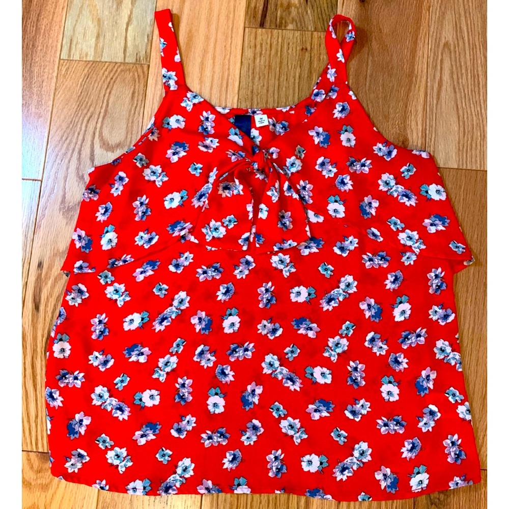 Blue Rain Women Red Sleeveless Blouse M